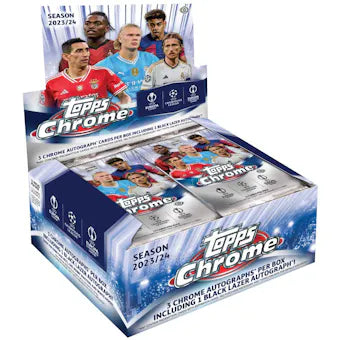2023-24 Topps Chrome UEFA Club Competitions Soccer Jumbo Hobby Box