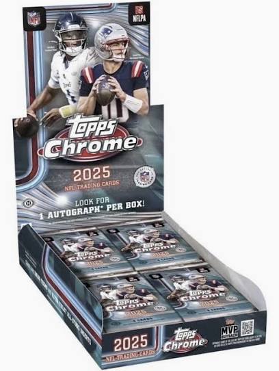 2025 Topps Chrome Football Hobby Box