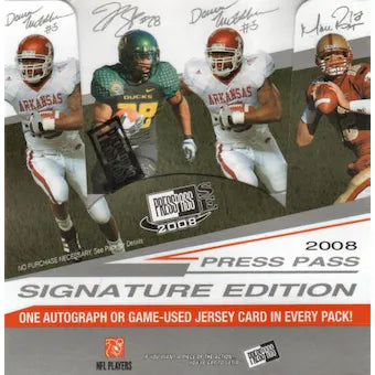 2008 PressPass Signature Edition Football Hobby Box