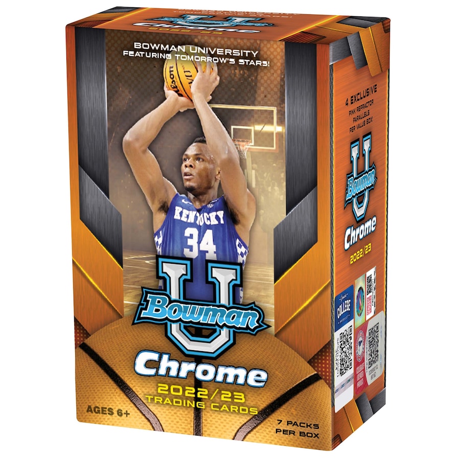 2022-23 Bowman Chrome University U Basketball Blaster Value Box