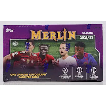 2021-22 Topps UEFA Champions League Merlin Chrome Soccer Hobby Box