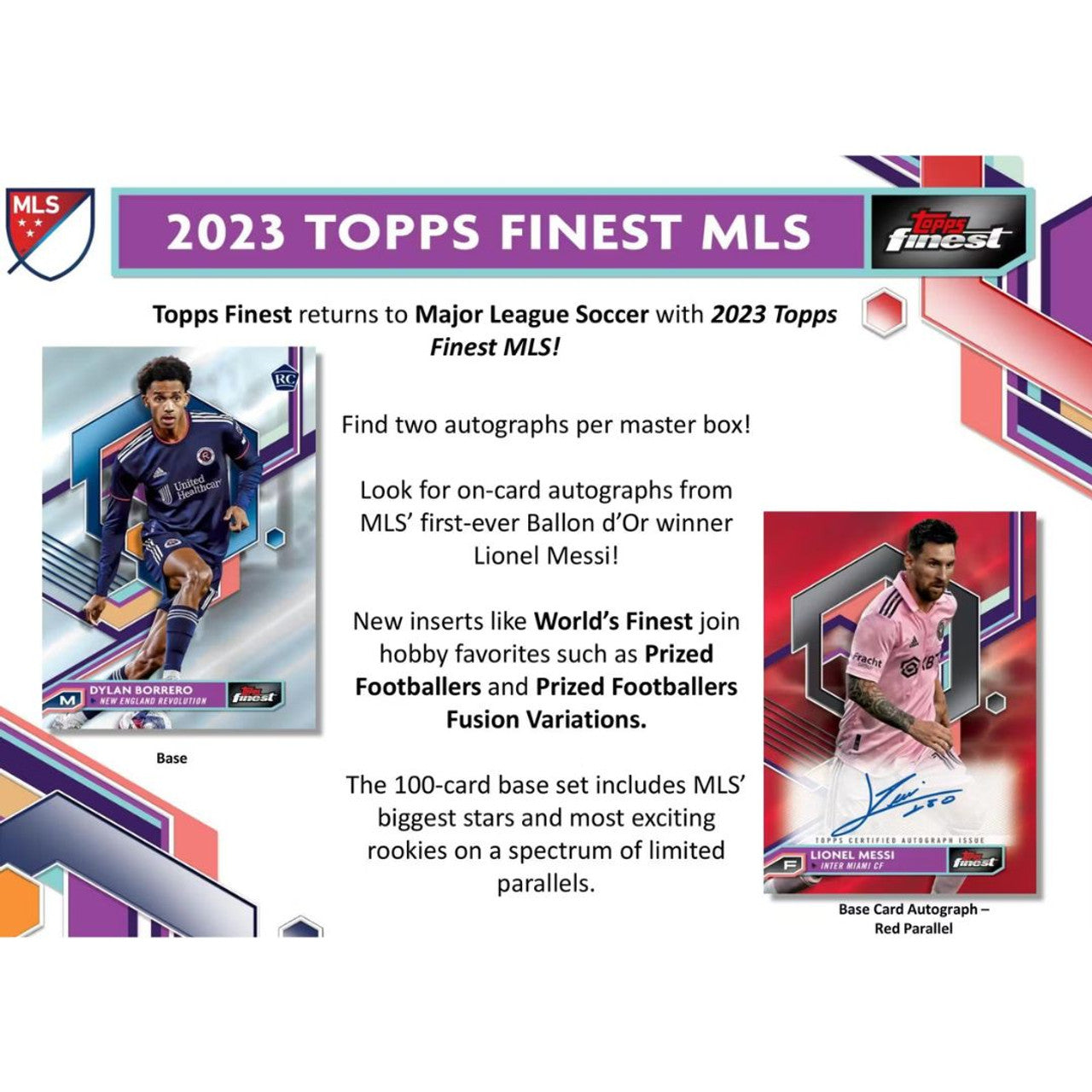 2023 Topps Finest MLS Soccer Hobby Box