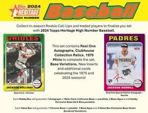 2024 Topps Heritage High Number Baseball Blaster Box