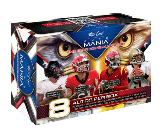2024 WILD CARD AUTO MANIA AMERICAN FOOTBALL HOBBY BOX