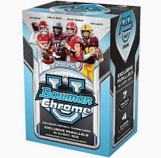 2025 Bowman Chrome University Football Blaster Box