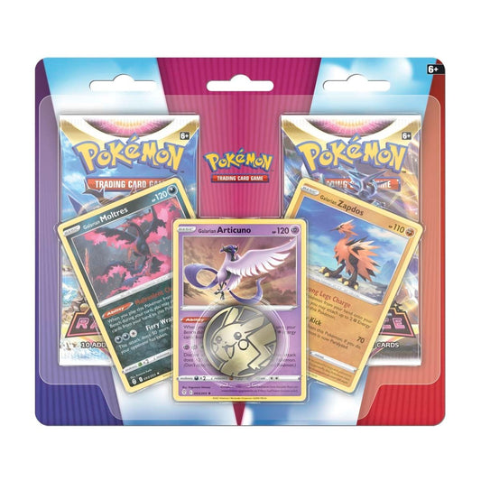Pokémon TCG: Galarian Articuno, Galarian Zapdos & Galarian Moltres 2-Pack & Coin Blister