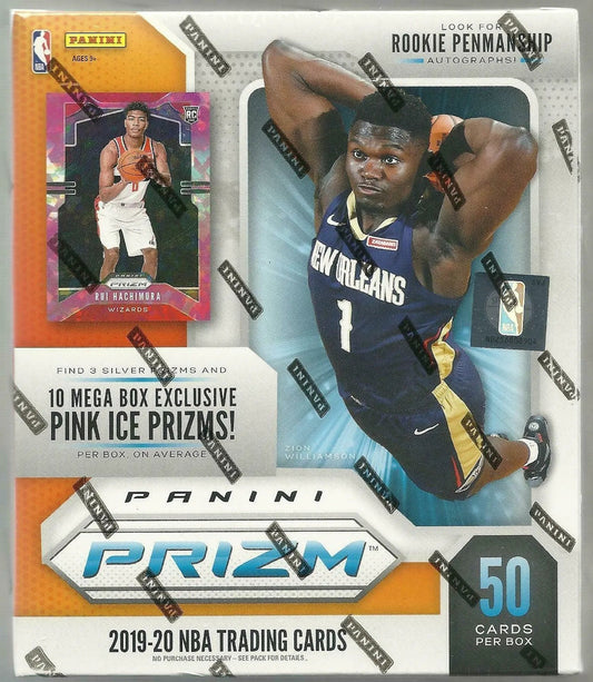 2019-20 Panini Prizm Basketball Mega Box (50 Cards)