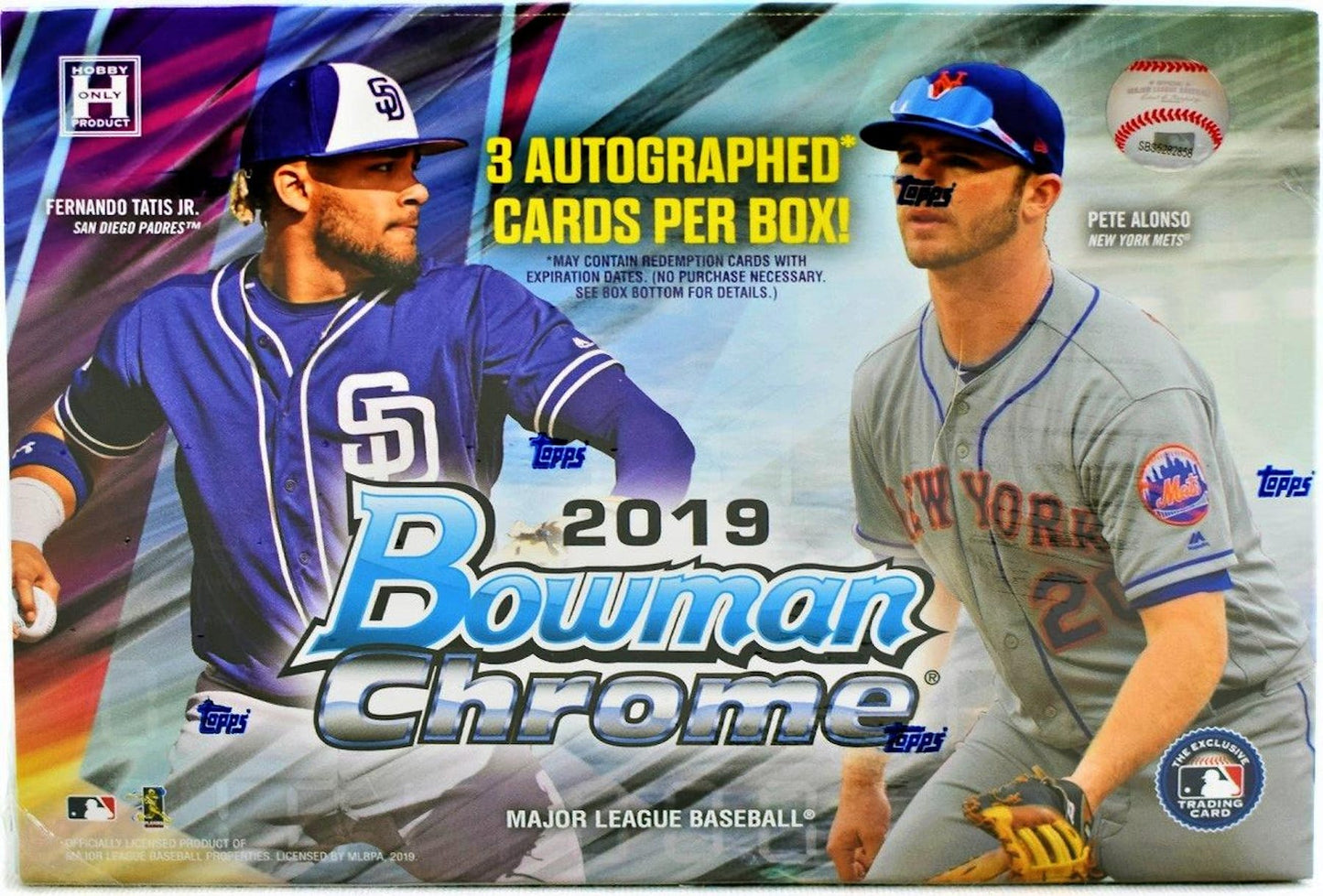 2019 Bowman Chrome HTA Hobby Box 3 Autos Per Box