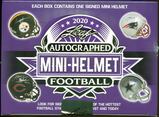 2020 Leaf Autographed Mini-Helmet - 1 Autographed Mini-Helmet Per Box